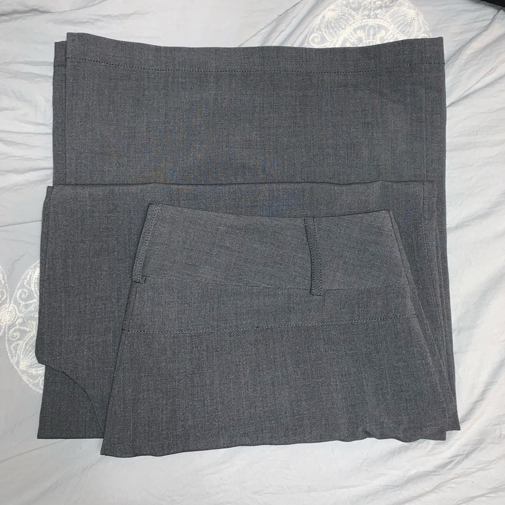 Tahari Wide Leg Gray Pants Size 16